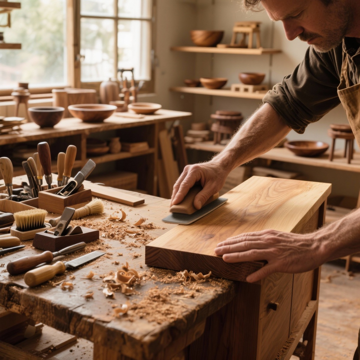Acabamento Artesanal: Transformando Madeira Bruta em Peças Incríveis