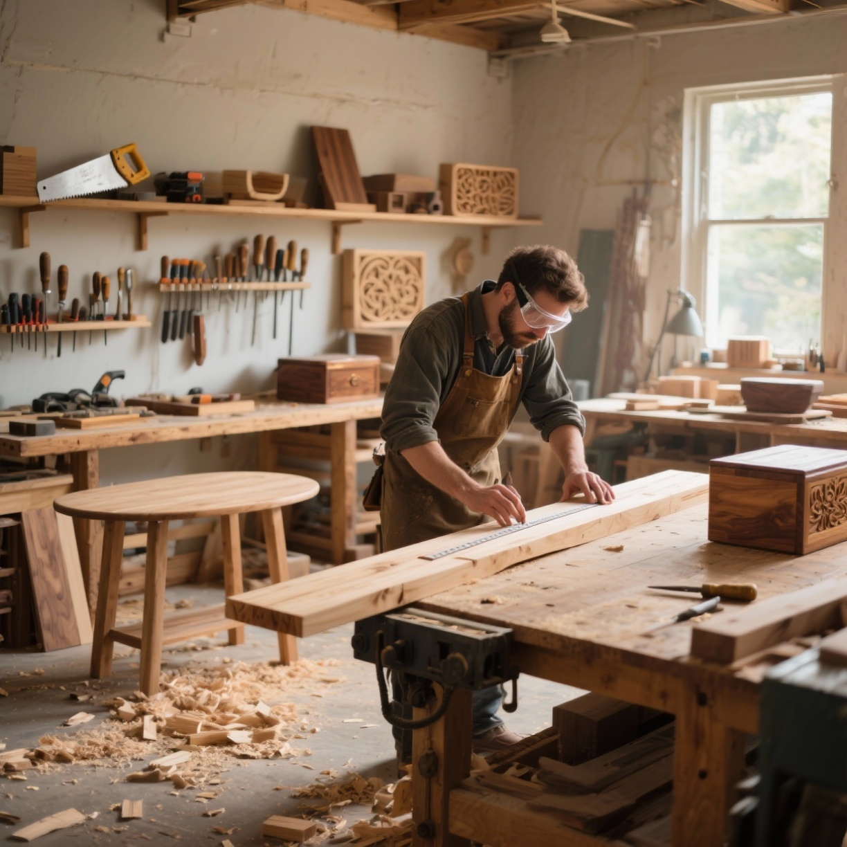 Desbravando Projetos em Madeira: Do Primeiro Corte à Peça Final
