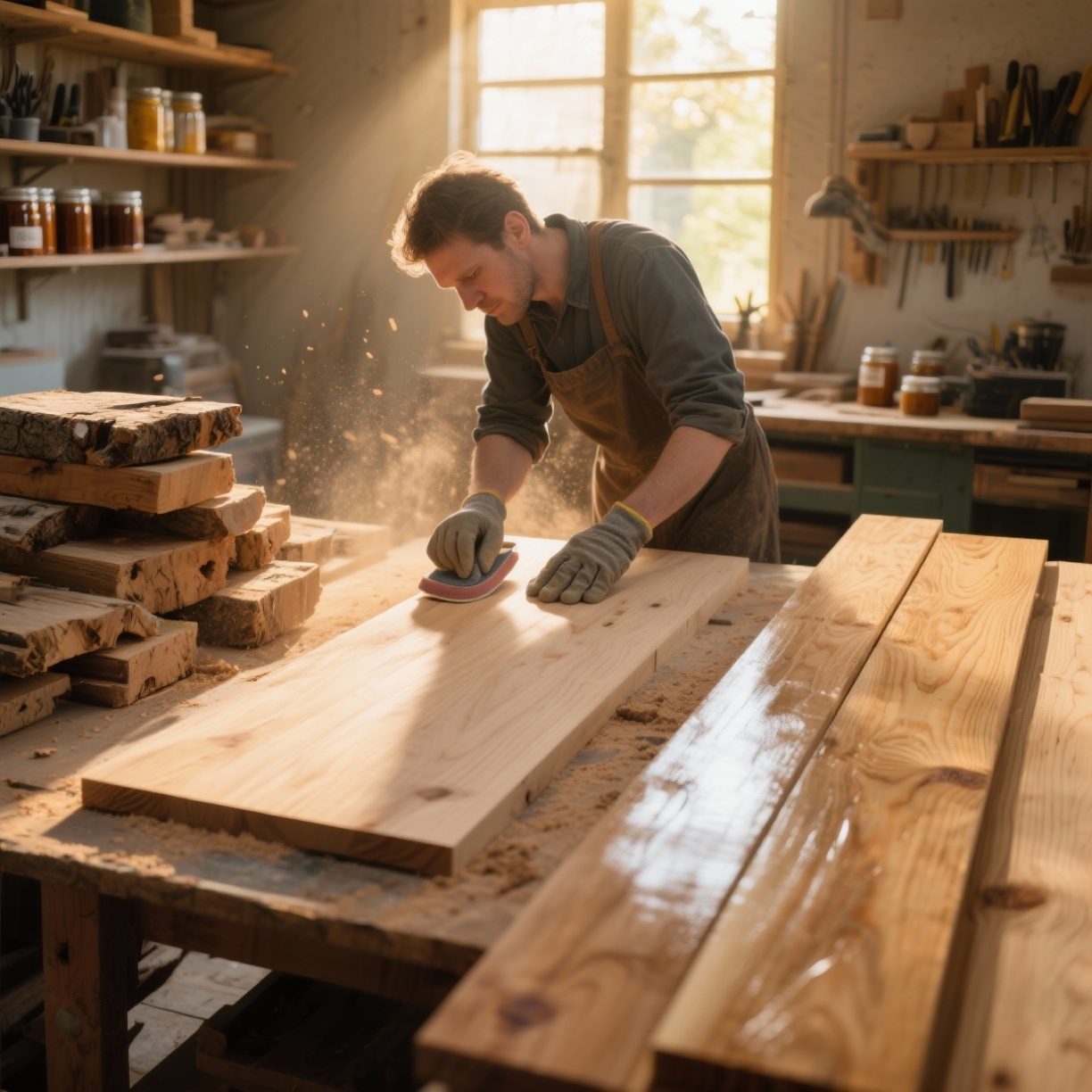 Metamorfose da Madeira: Da Preparação ao Brilho Impecável