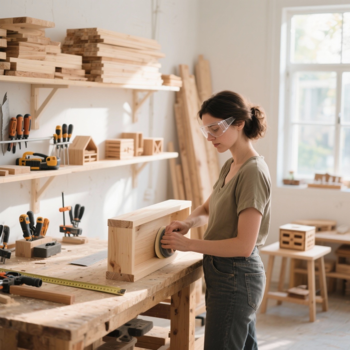 Inove Seu Espaço: Projetos Artesanais de Madeira Fácil do Zero